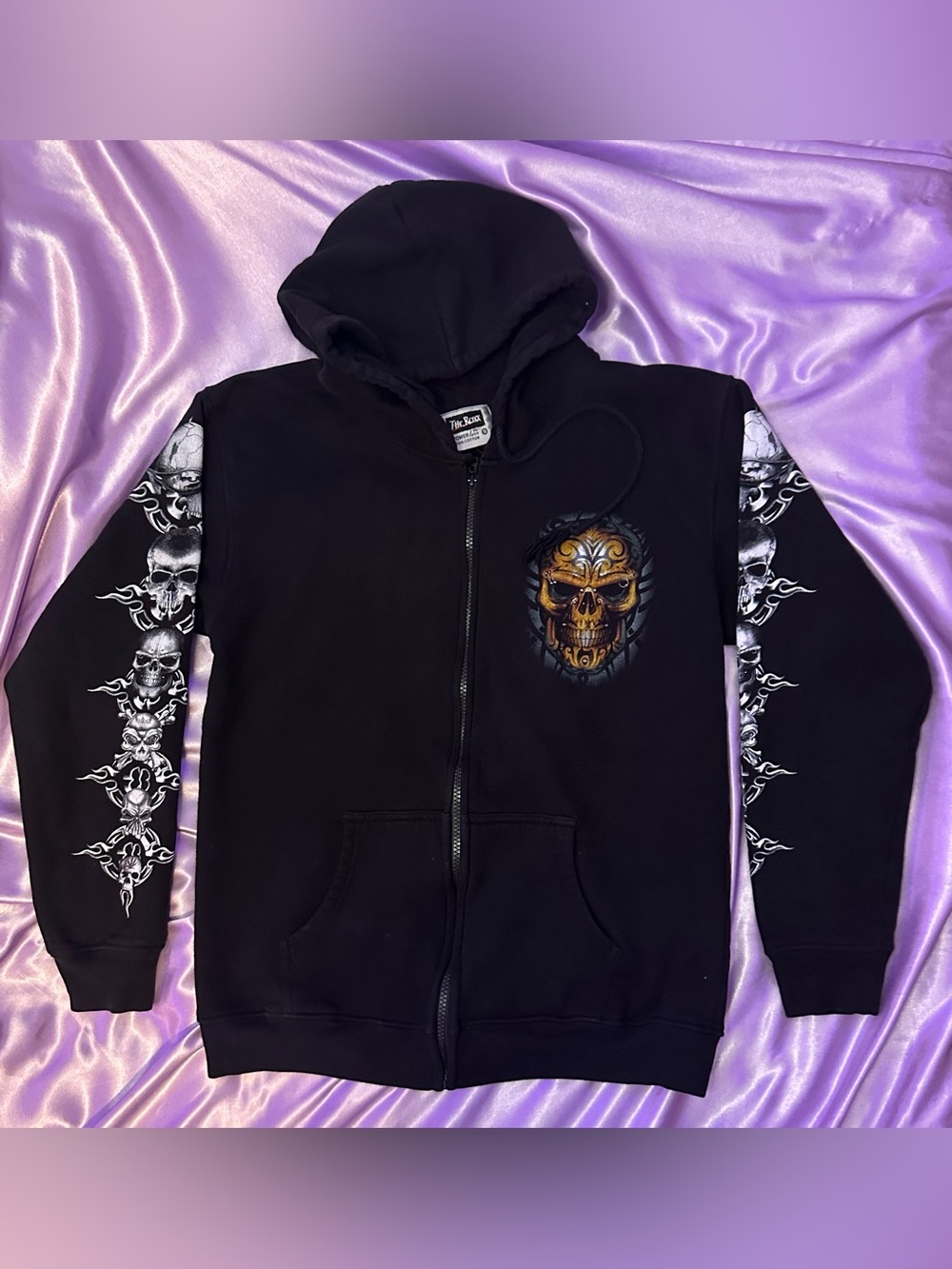 Vintage The Roxx graphic skull hoodie S grunge y2k